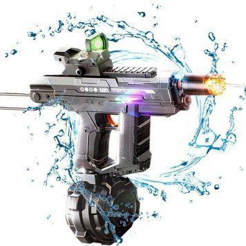 Водяний електричний пістолет UZI акумуляторний з резервуаром 800 мл чорний С00043 фото