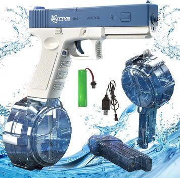 Електричний водяний пістолет Water Gun Glock активні розваги для дітей і дорослих С00039 фото
