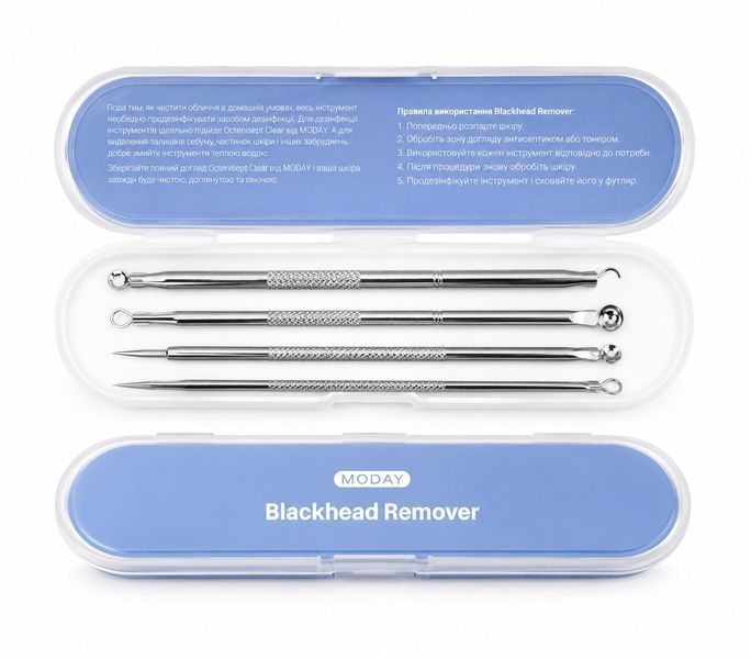 Набор MODAY для глубокого очищения лица: Blackhead Mask, Antistress мусс для умывания, набор инструментов для чистки кожи MOD22091522 фото