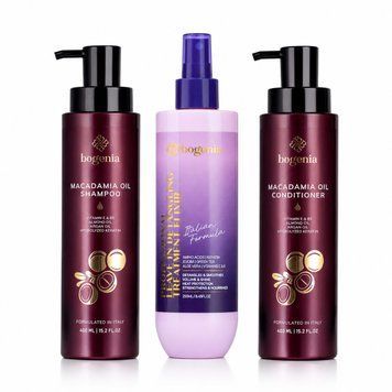 Професійний набір для відновлення волосся Bogenia Macadamia Oil + Спрей-еліксір Professional Leave-in Detangling BG00201 фото