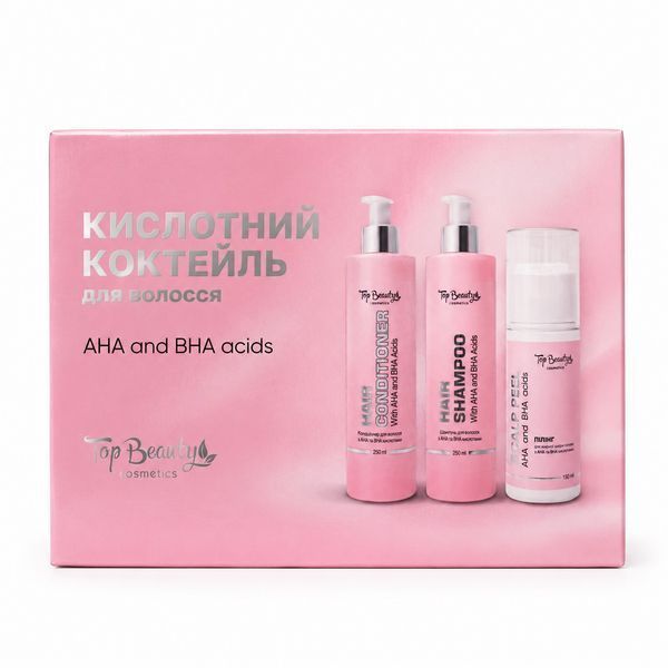 Набор для кожи головы и волос Top Beauty с AHA и BHA кислотами интенсивная очистка и уход TB00025 фото