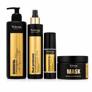 Набор по уходу за волосами с маслом арганы Top Beauty Argan Oil 4в1 TB00013 фото