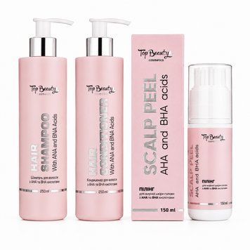 Набор для кожи головы и волос Top Beauty с AHA и BHA кислотами интенсивная очистка и уход TB00025 фото
