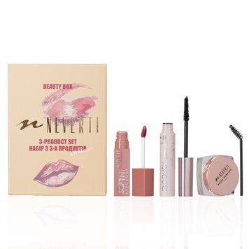 Подарочный набор для макияжа Neverti Beauty Box NP2028 (блеск для губ, тушь для ресниц, воск для бровей) NP2028BF фото