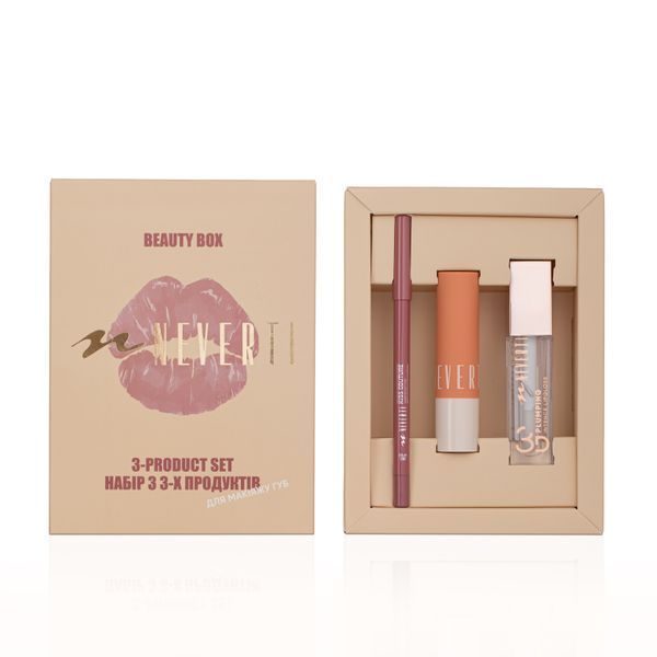 Подарочный набор для макияжа Neverti Beauty Box NP2026 (карандаш, помада, блеск) NP2026BF фото