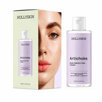 Охлаждающий тонер для лица HOLLYSKIN Artichoke Skin Perfecting Toner &ndash; против припухлостей и лифтинг эффект H0306 фото